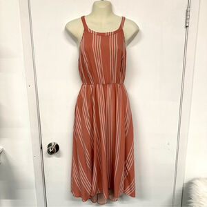 Torrid 0 stripe sundress clay pink pockets Summer Vacation